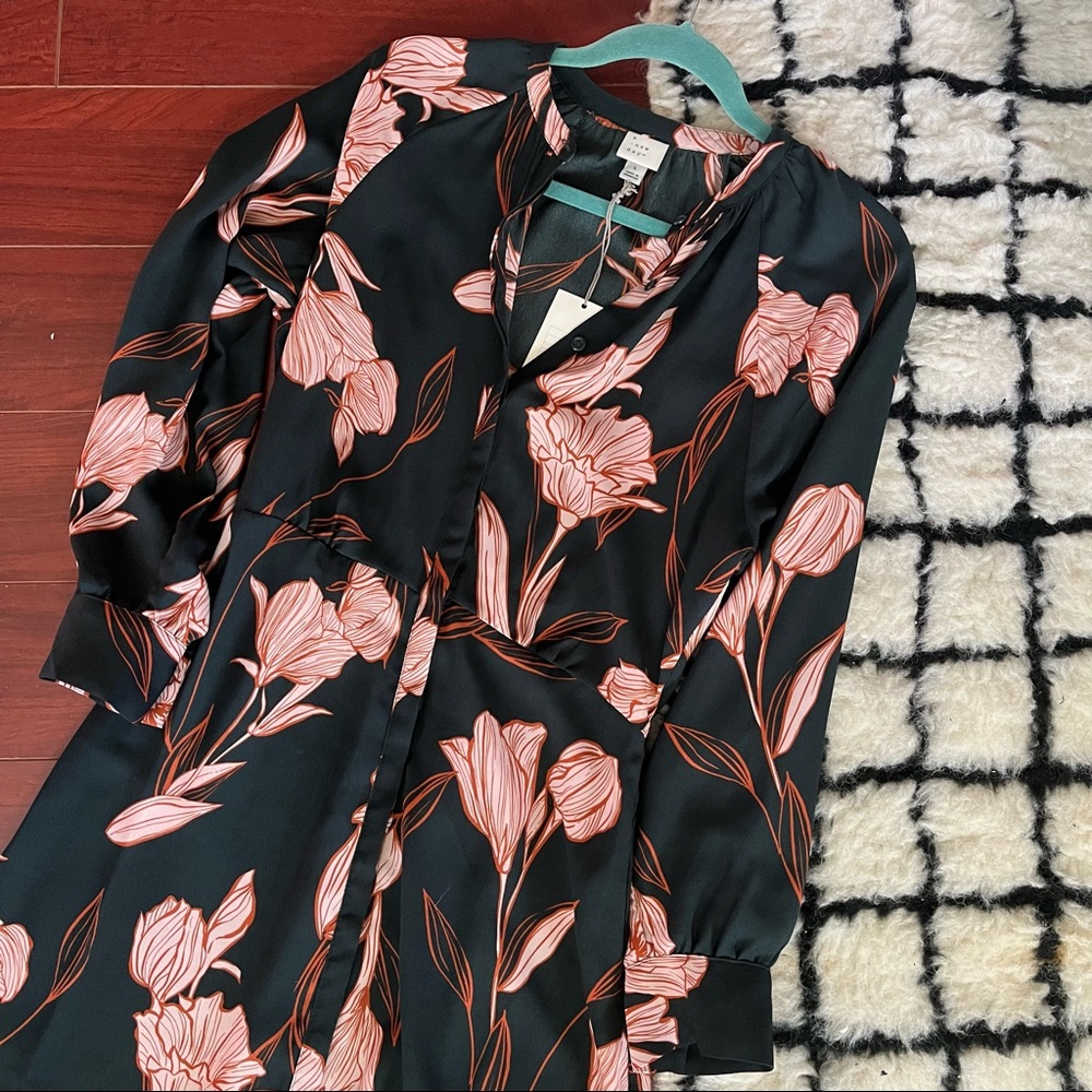 NWT A New Day teal floral dress